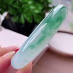 冰种飘花正装翡翠手镯